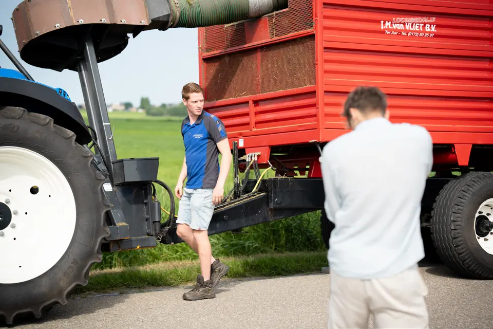 Op de set bij een klant