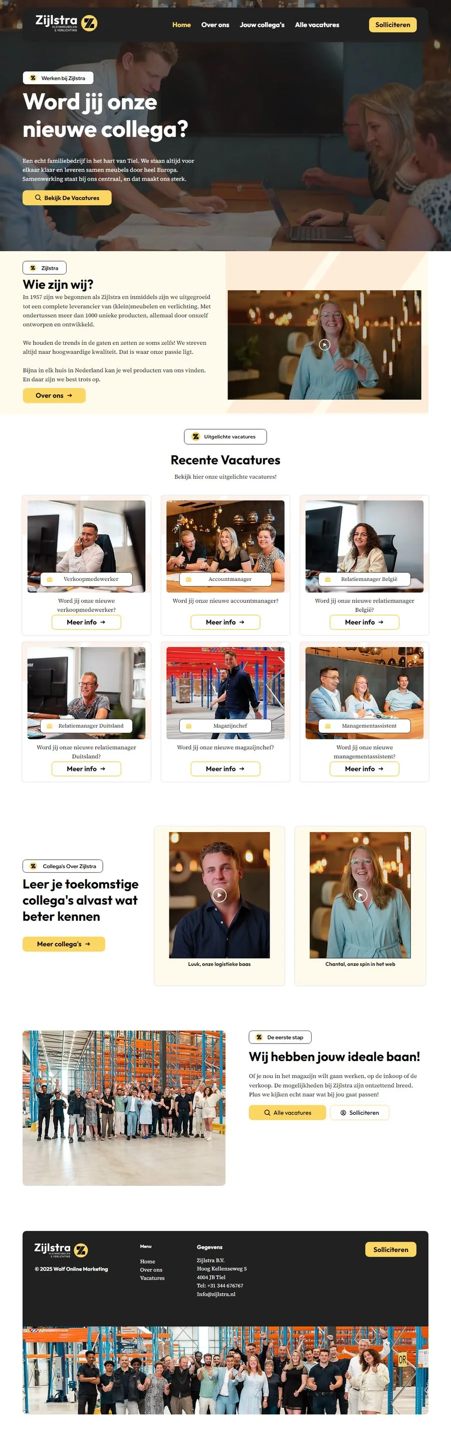 Screenshot van werkenbijzijlstra.nl
